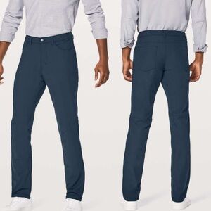 Lululemon ABC Pant Classic Navy Blue Mens Size 36 Style M5426S Technical Trouser